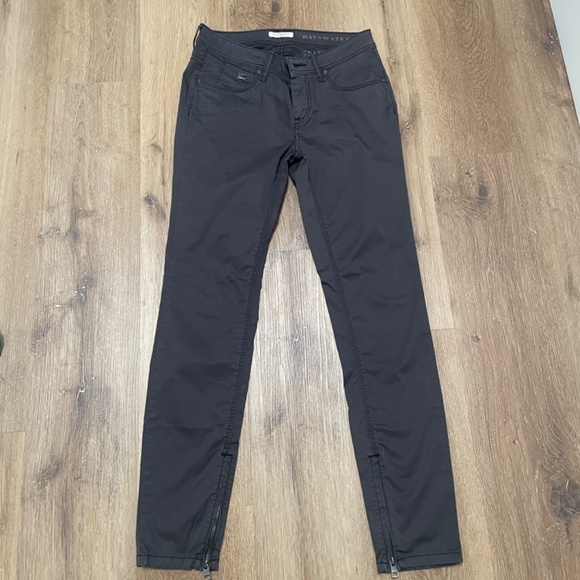 Burberry Pants - Burberry Bayswater Skinny Zip Pants, Dark Grey, Size 27